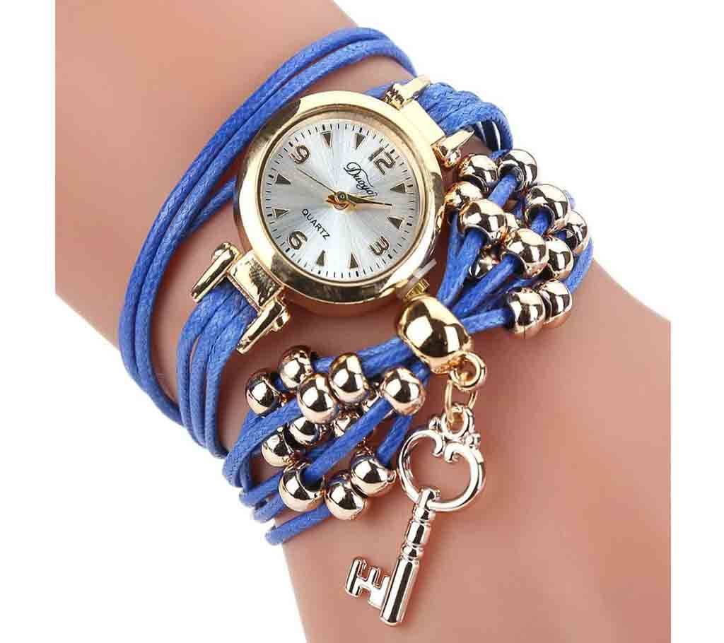Ladies Key Style Bracelet Watch-Blue