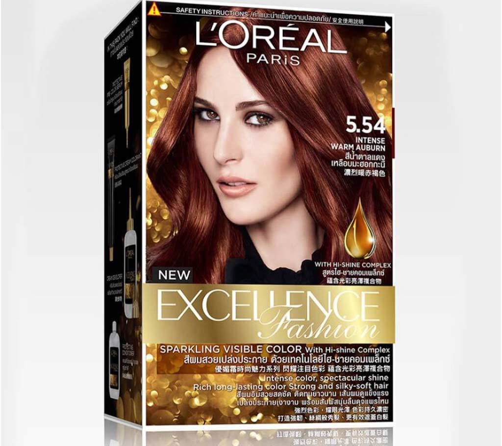   LOreal paris 5.54 Intense warm Auburn color- 8.22 Oz-France