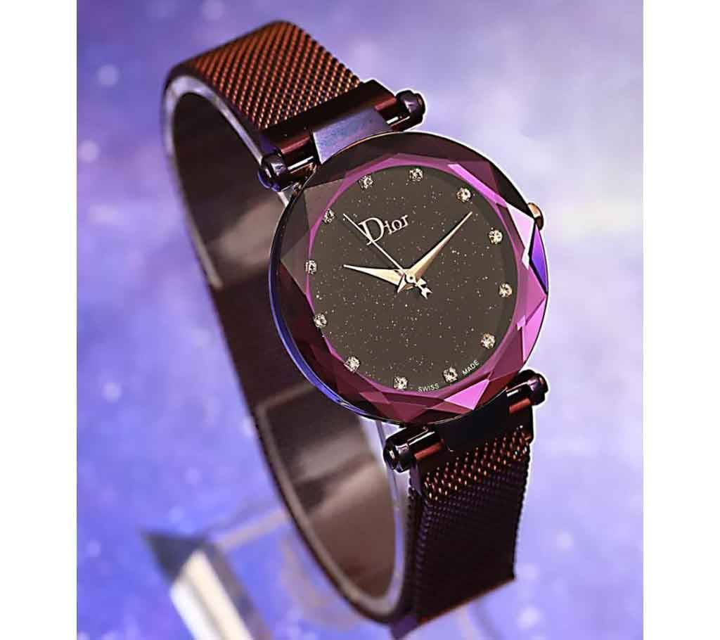 Dior Purple Ladies Magnet Watch