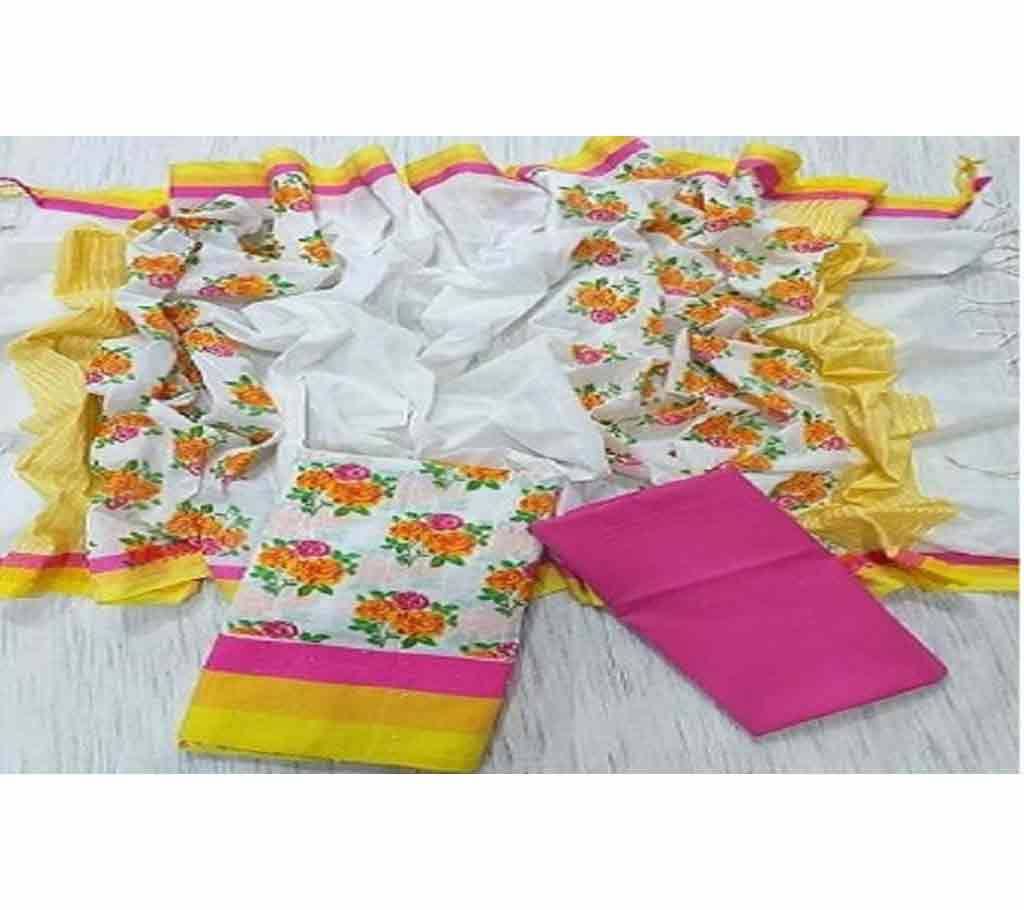 Handloom Tat Chomki Cotton Shalwar Kameez For women [3pcs]-