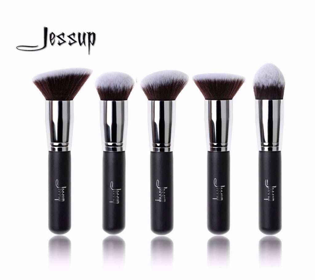 Jessup T063 Makeup Brush Black and Silver