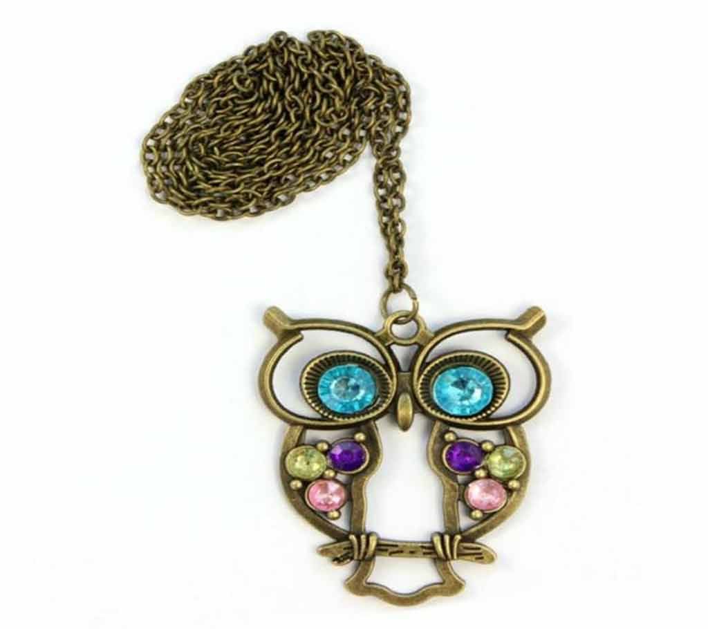 Owl Long Chain Pendant 