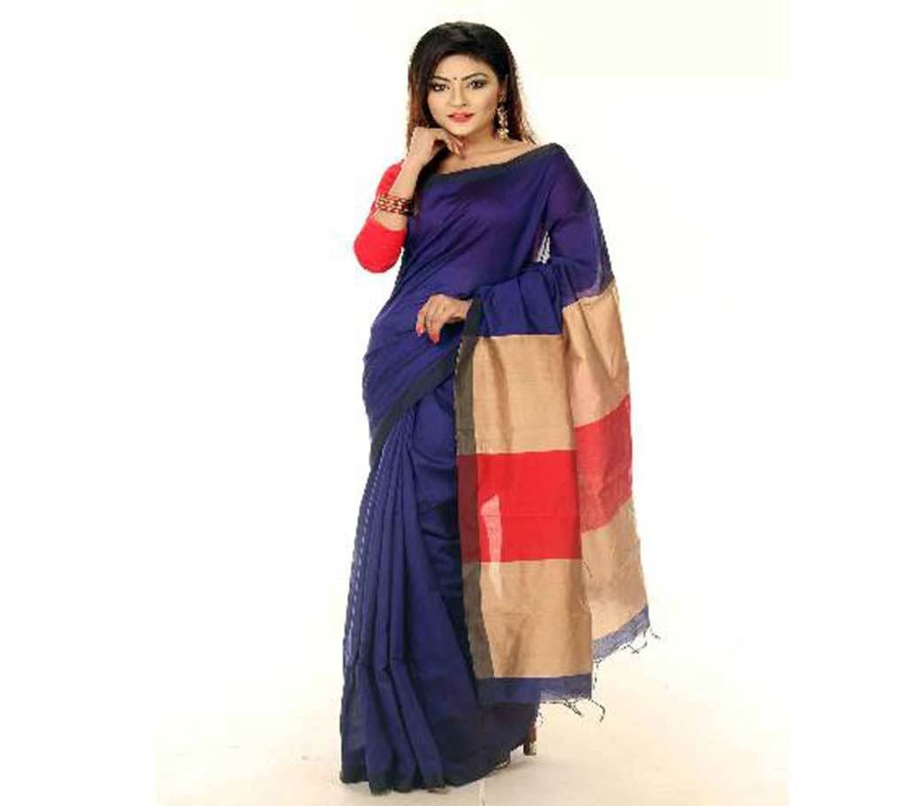 Blue toshor silk sharee