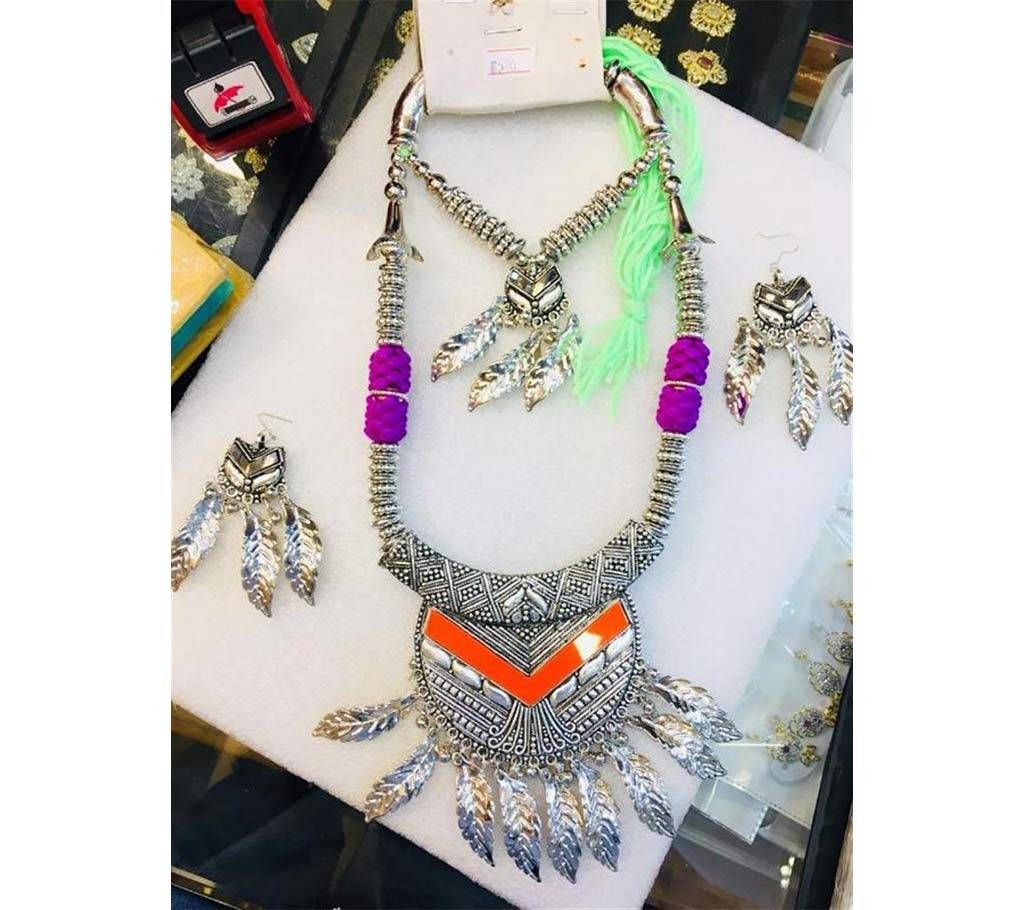 Zinc Alloy Tribal Tribal Necklace Set 