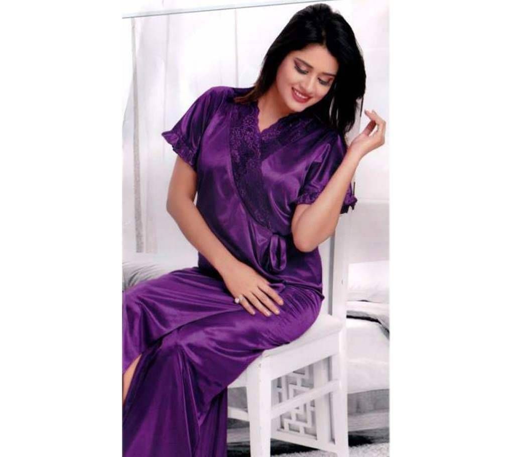 Indian Ladies to-Part Satin Nighty