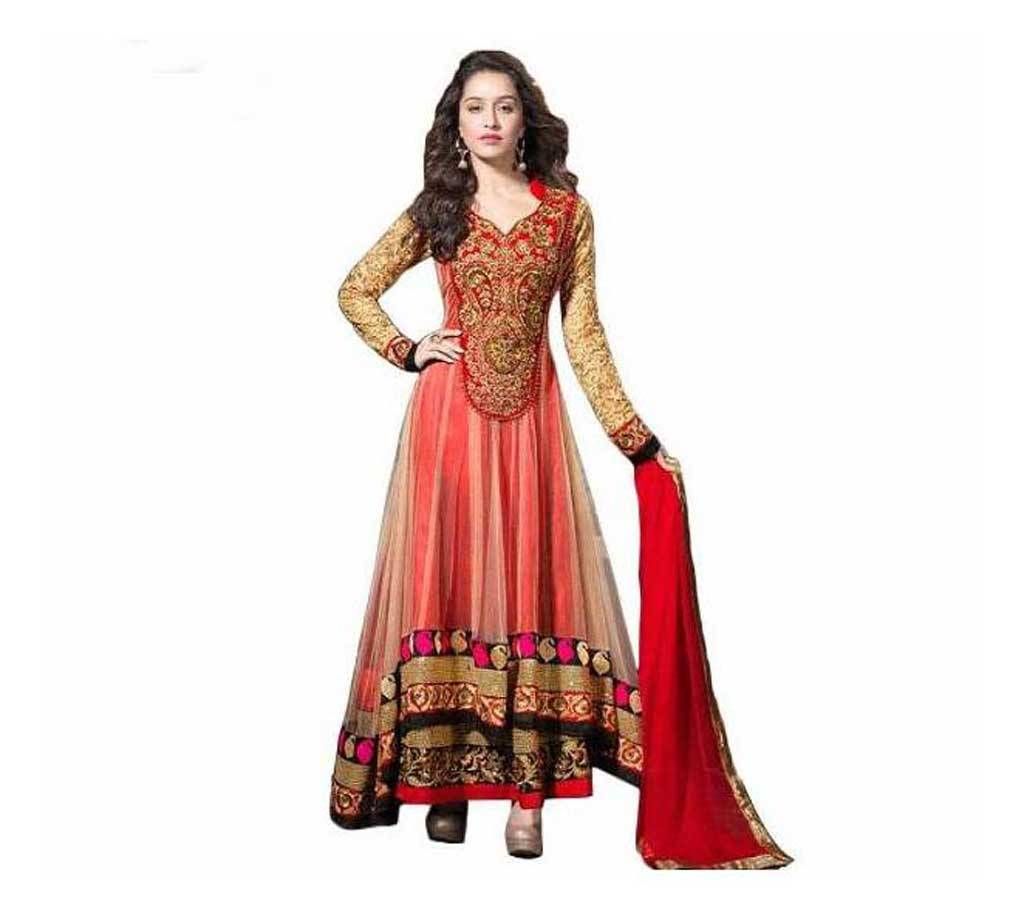Indian Unstitched Embroidered Georgette Three-pcs (Copy)