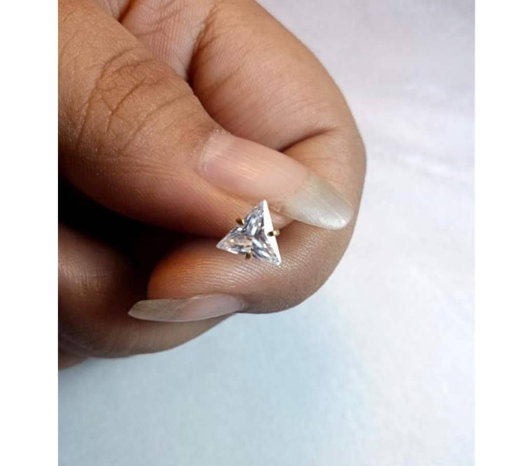 18k Gold Triangle Zircone Stone Nosepin
