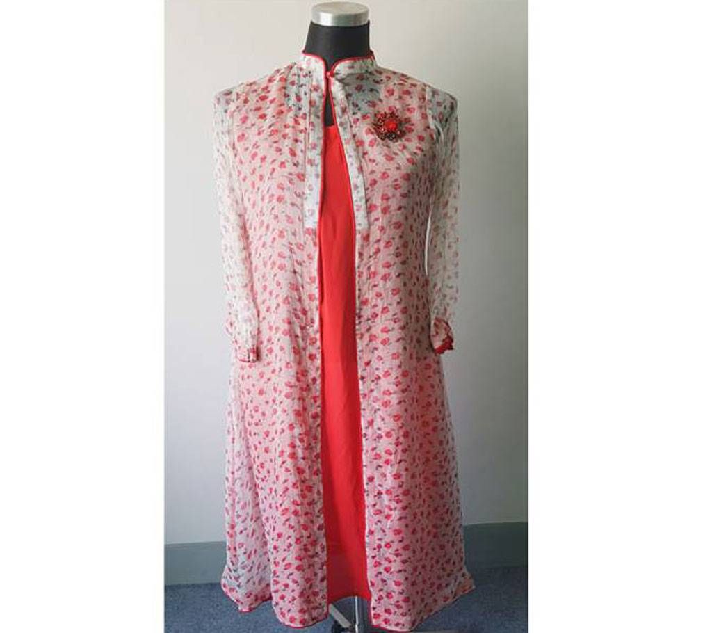 Kurti with Koti Chiffon Georgette