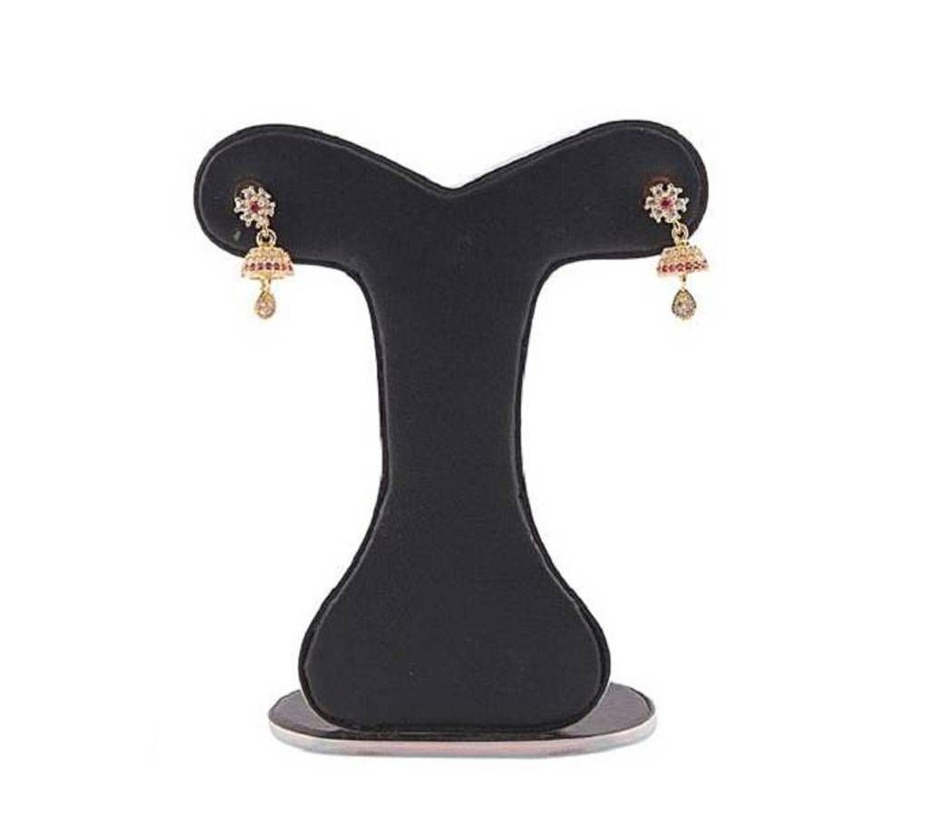 Golden Indian Diamond Cut Earring For Women