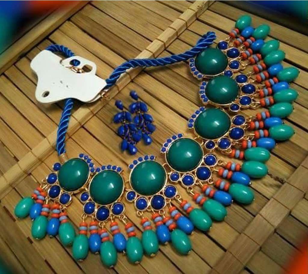 Baishaki Bead Setting Necklace Set