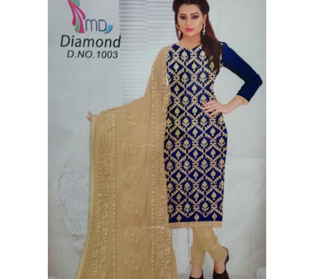 Unstitched Indian Cotton Three piece 