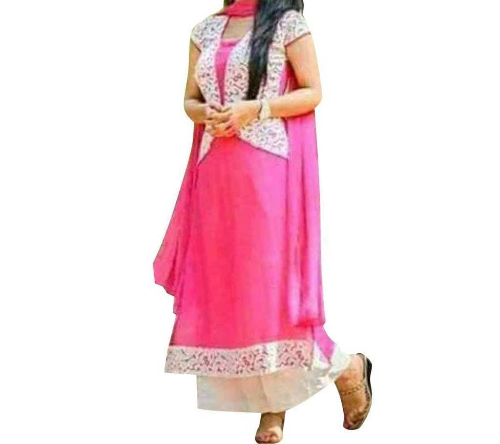 Unstitched Butter Silk Three Piece