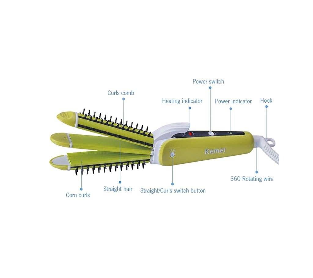 Kemei New Multifunction Device Wet Or Dry Hair Perm Splint Genius Corn On The Cob Big Curly Hair Ceramics KM-6855