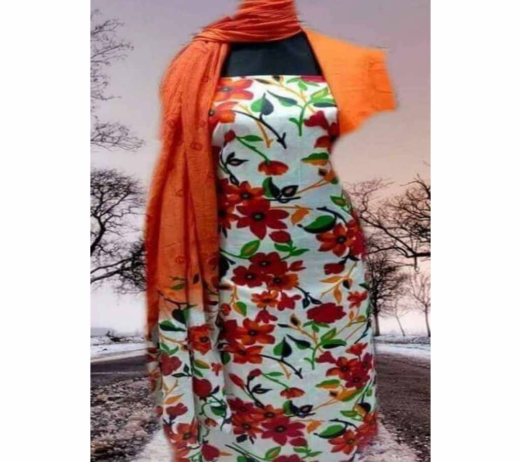 Unstitched block printed cotton replica salwar kameez seblock-614