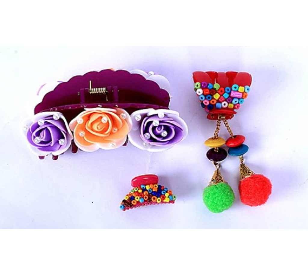 Multi sized hair clip - 3 Pcs set