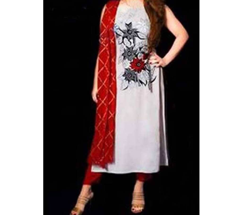 Un-stitched Embroidery Georgette Salwar Kameez (Copy)