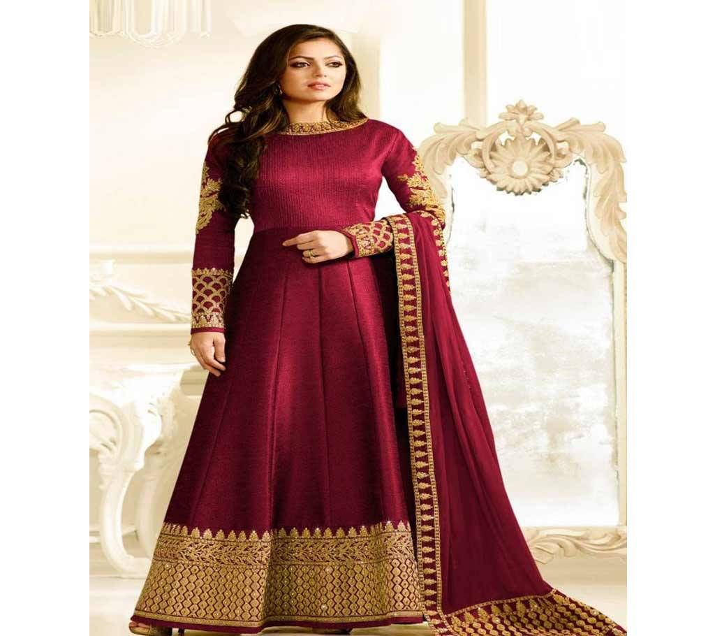 Unstiched Three Piece 1407 Lt Hit soft georgette gown Copy