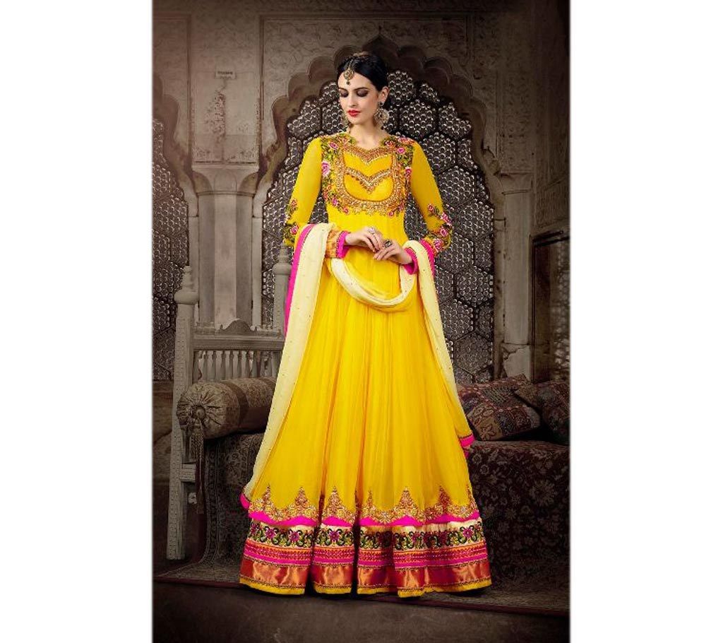 Semistiched georgette replica long anarkoli suit