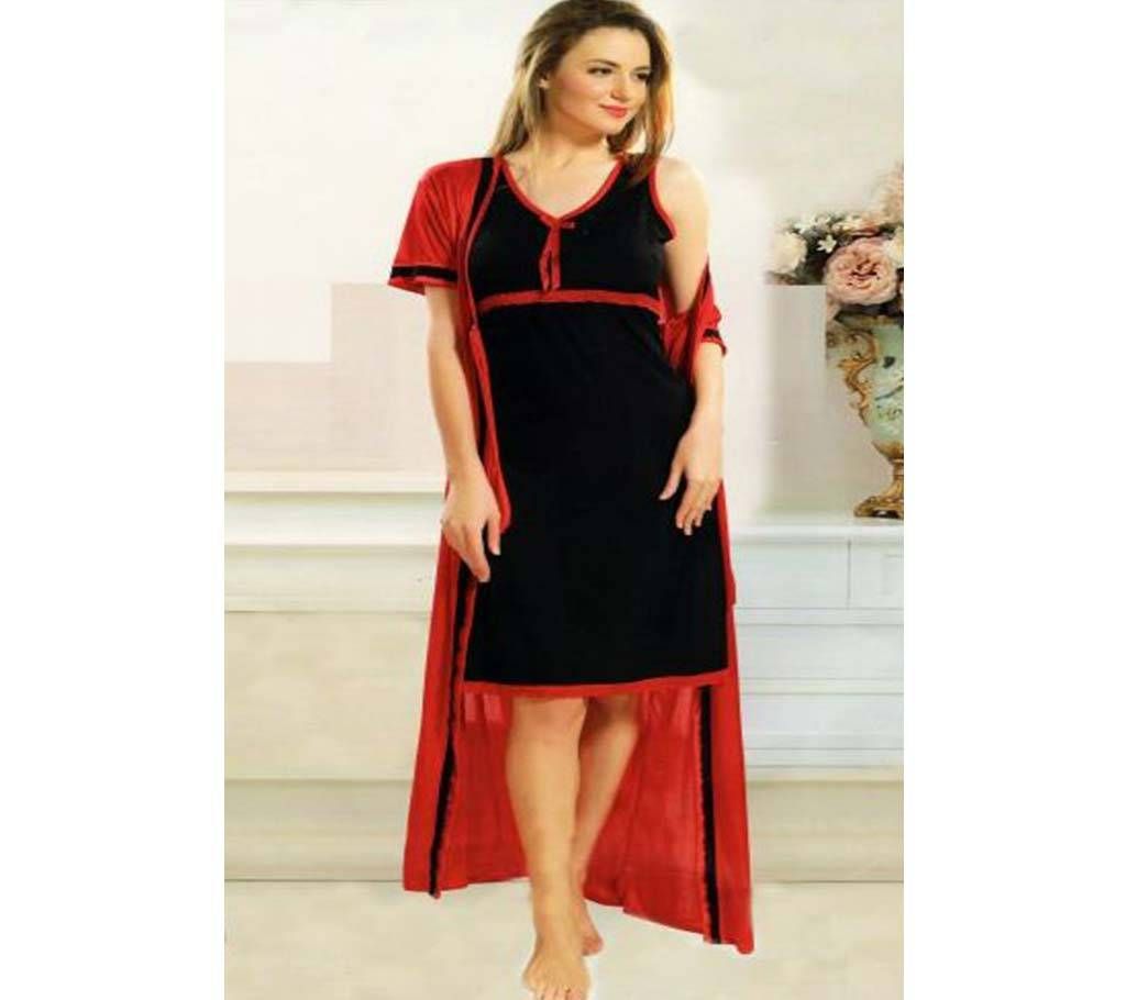 Fashionable Two Part Nighty-4106 A