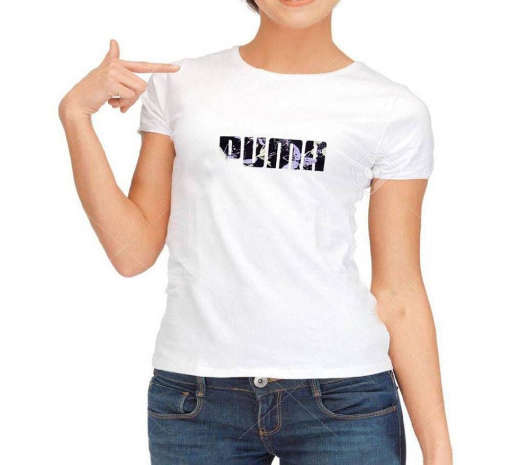 PUMA Ladies Half Sleeve Cotton T Shirt 