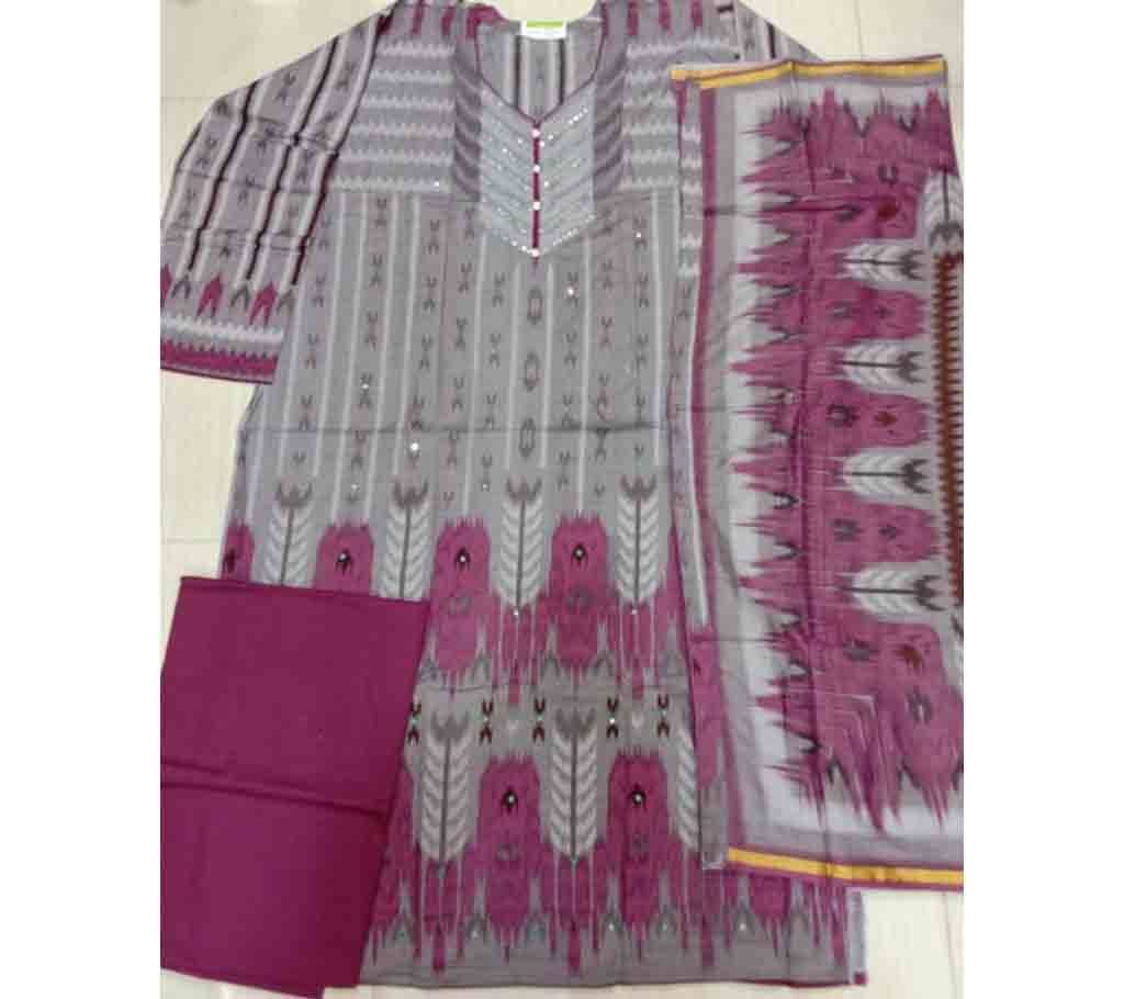 Semi Stitch 3Pcs - D.No-11-1773 - 001 - KST