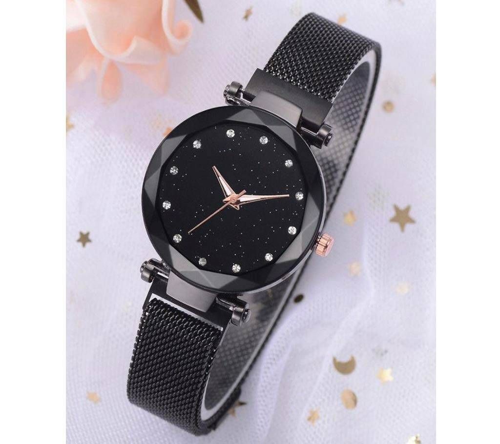 Starry Sky Belt Watch Women Magnet Strap Buckle Stainless Luxury Wrist Watch