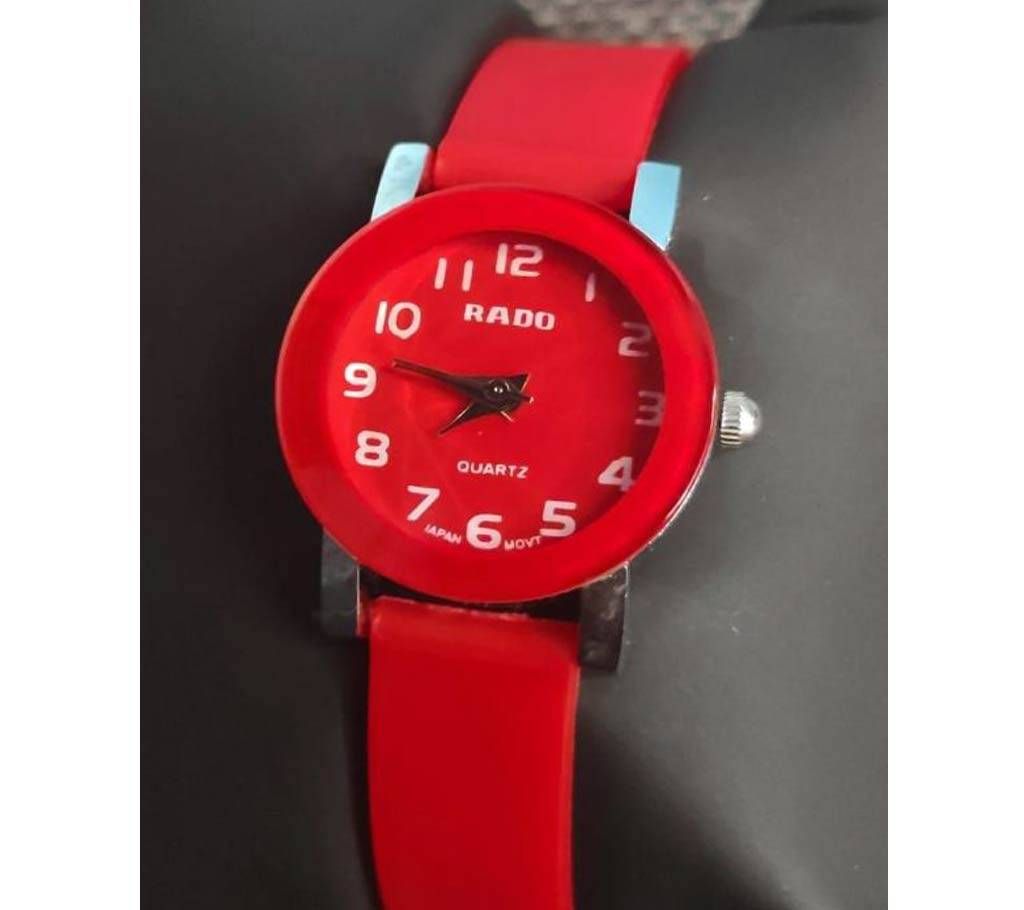 Stainless Steel Quartz watch for Women - Rad 04 - Red - B24