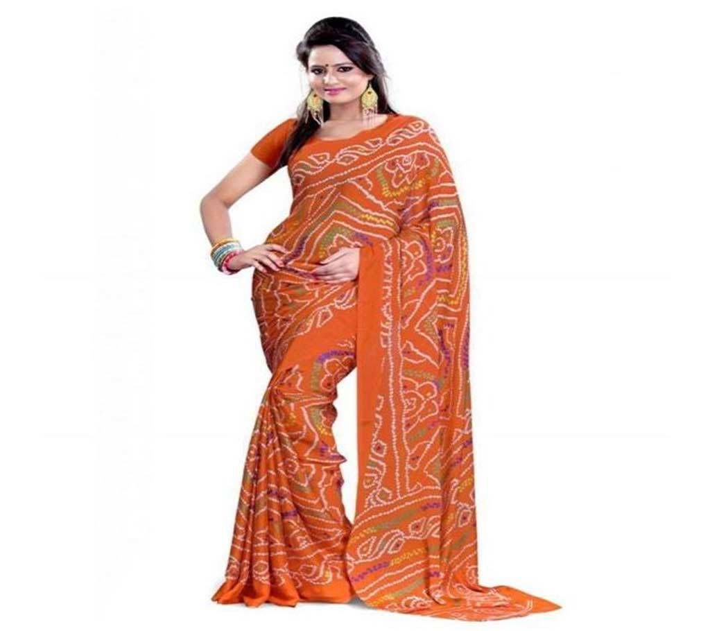   Indian Chundri Silk Saree with blouse piece for women 