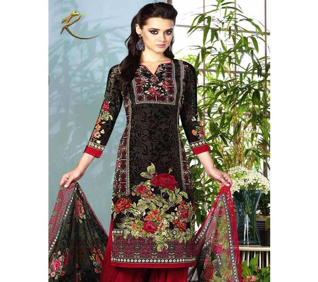 Unstitched Silk Embroidery Three Pcs - Copy