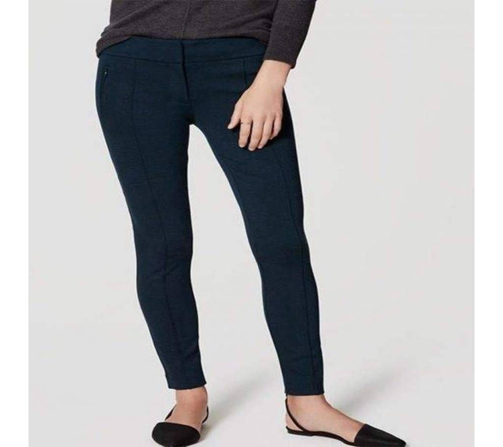 LOFT ZIP  PINTUCKED PONTE PANTS