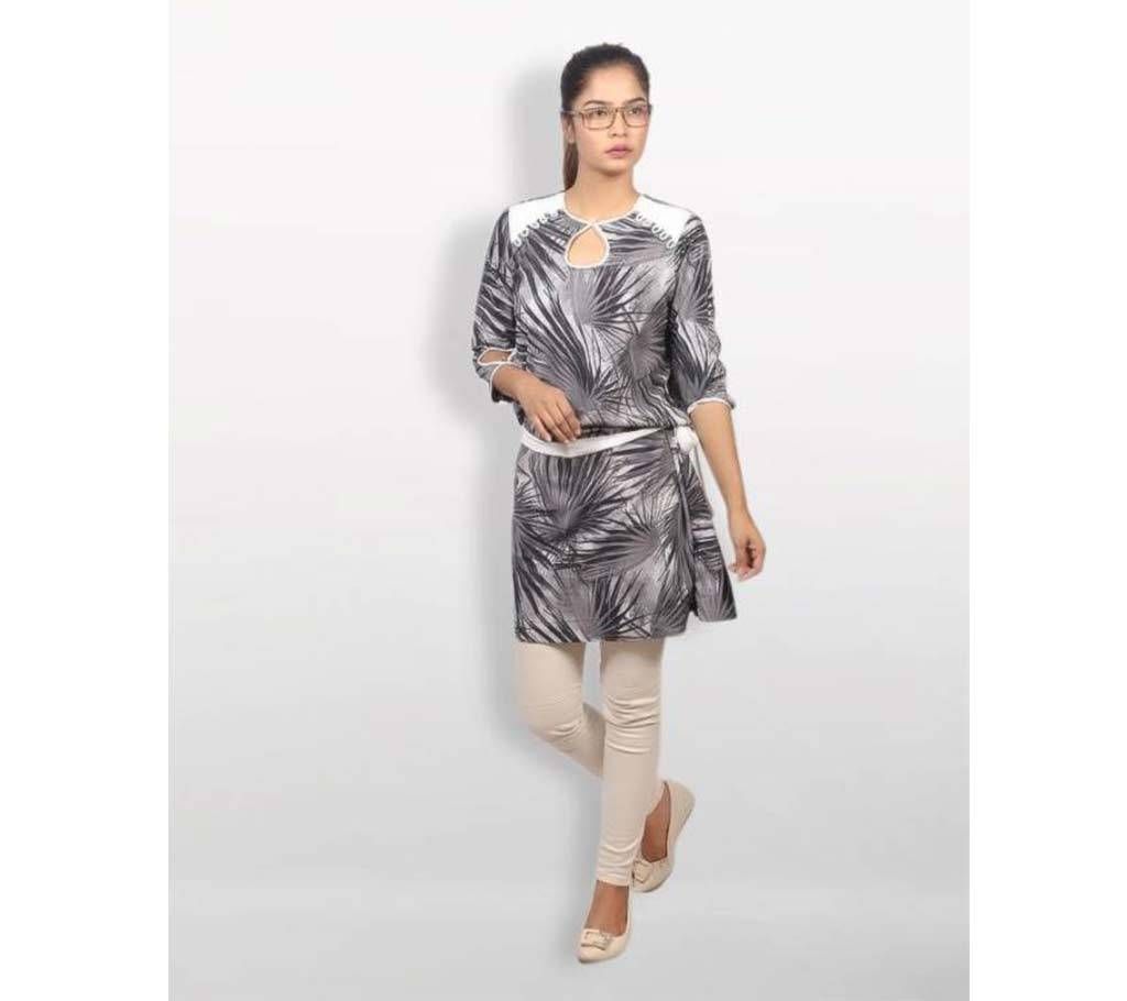Black And Ash Georgette Top for Women