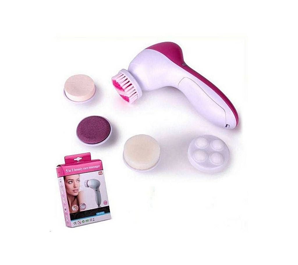 5 In 1 Beauty Care Massager - Pink and White
