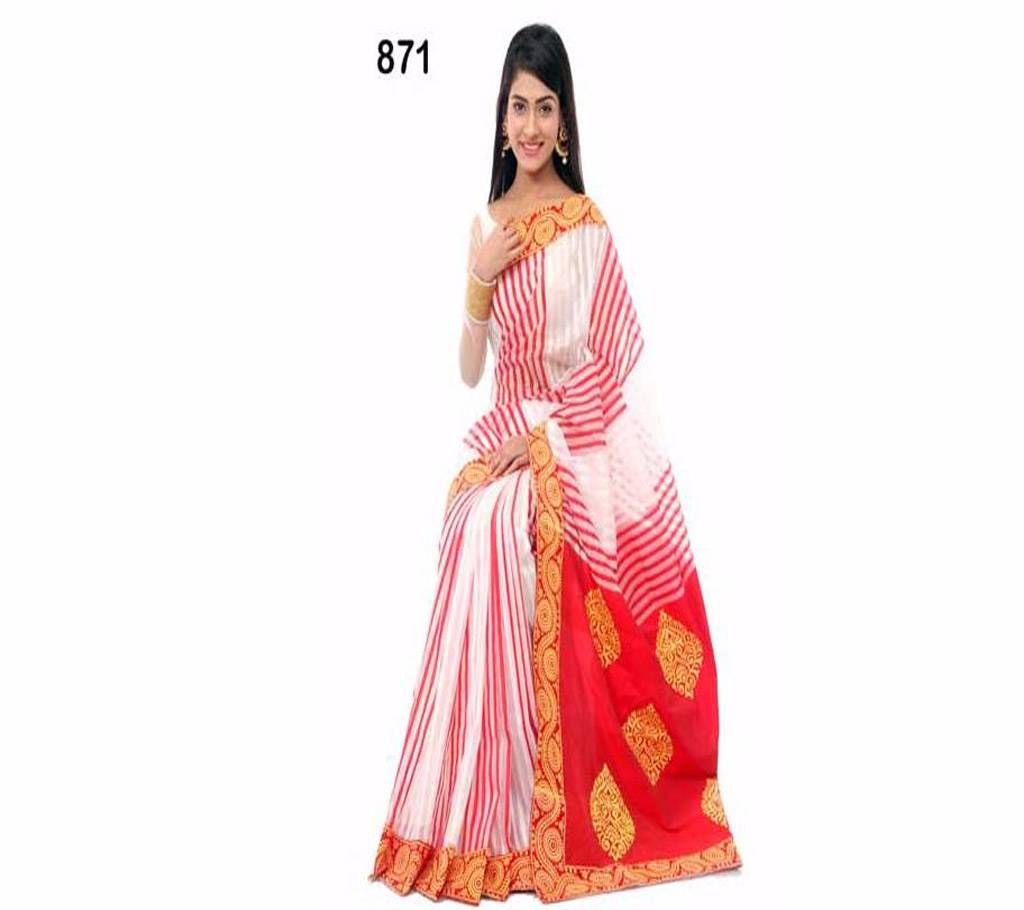 Pure Silk Saree with Hand Block Work