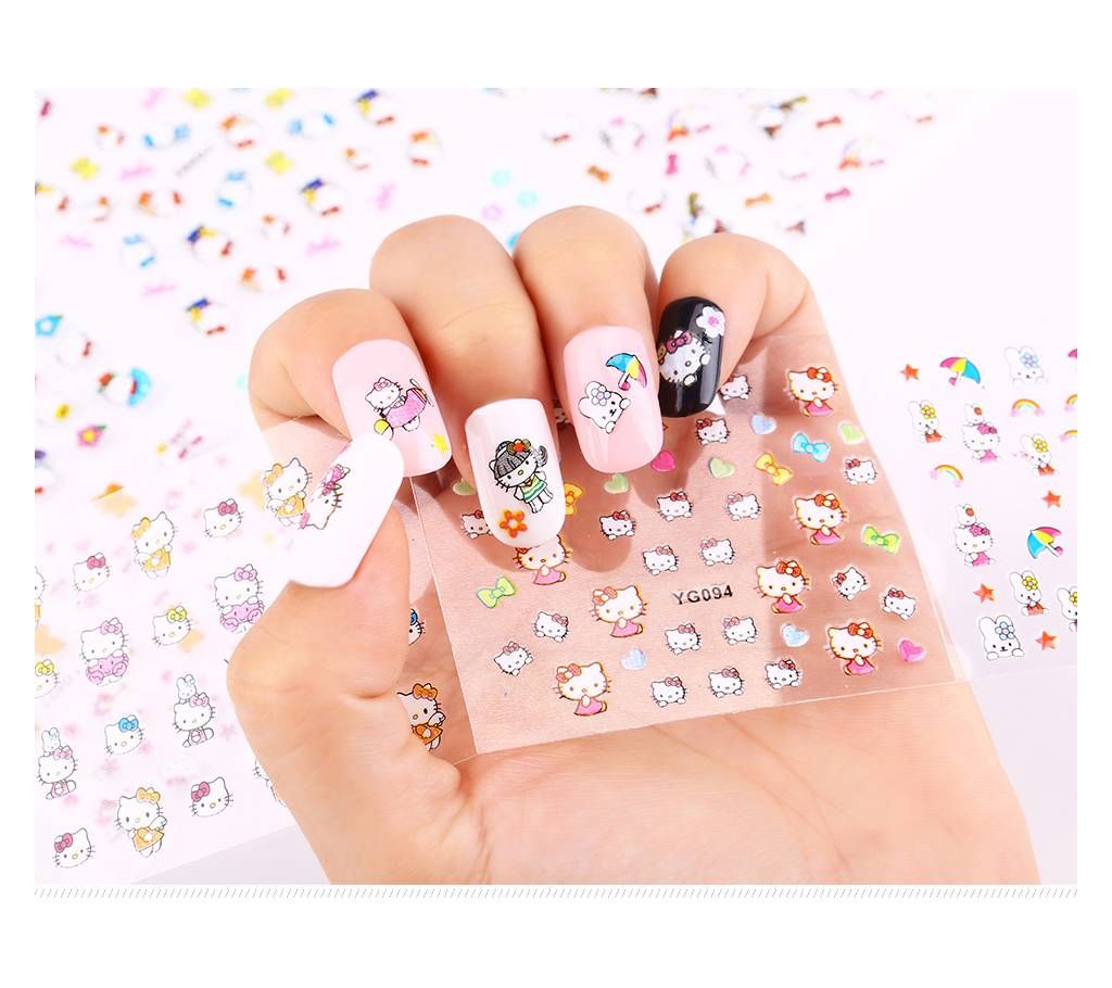 kitty 3D nail sticker