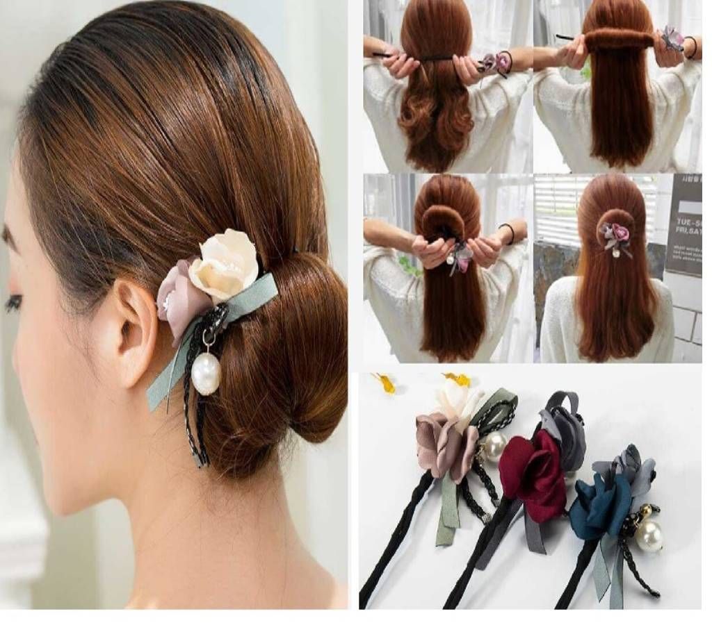 Fashion Cloth Flowers hair sticks -Korean Fashion 
