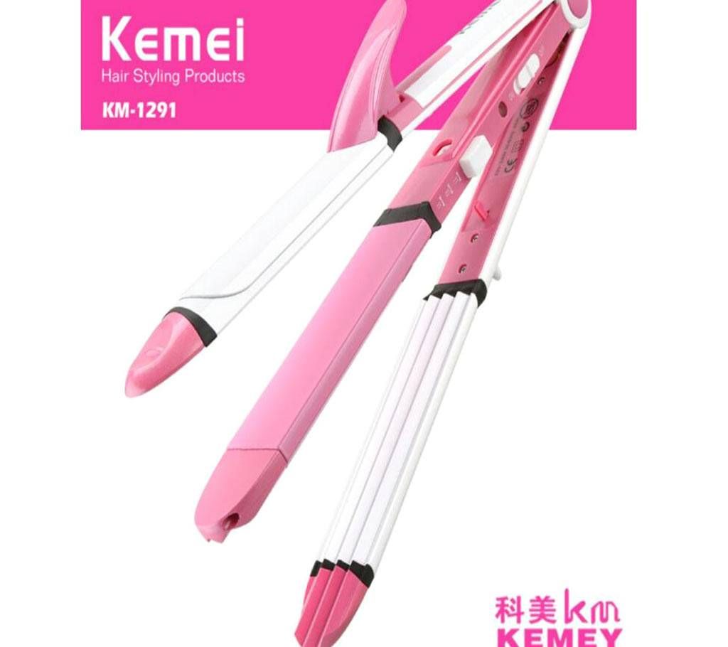 kemei 3 in 1 hair straightener