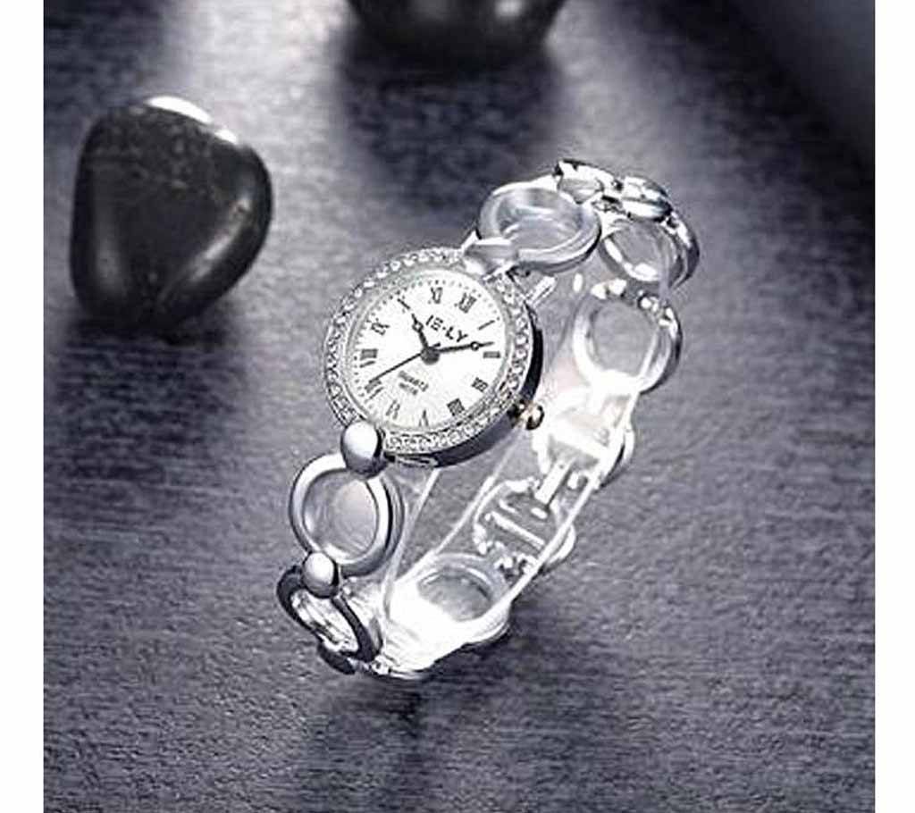 Silver Alloy Bracelet Watch for Women