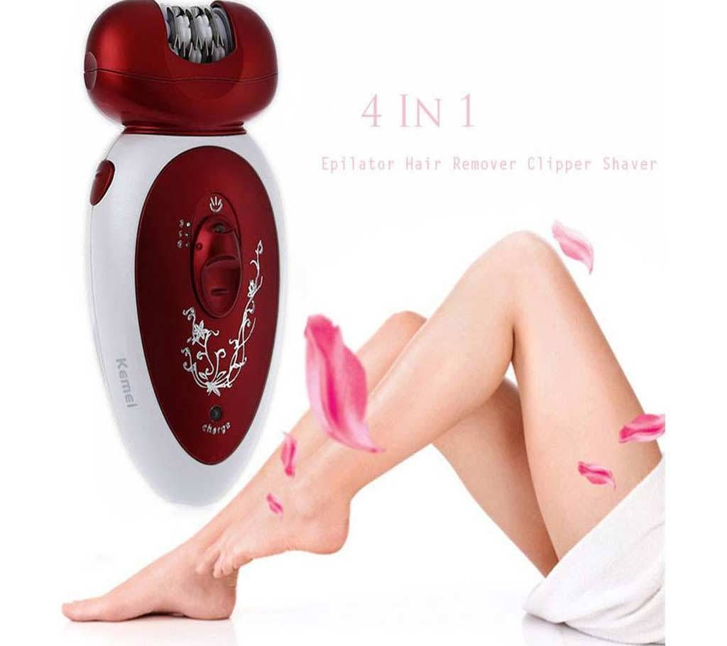Kemei KM - 3048 EU Plug 4 In 1 Rechargeable Electric Epilator Hair Clipper Shaver Razer