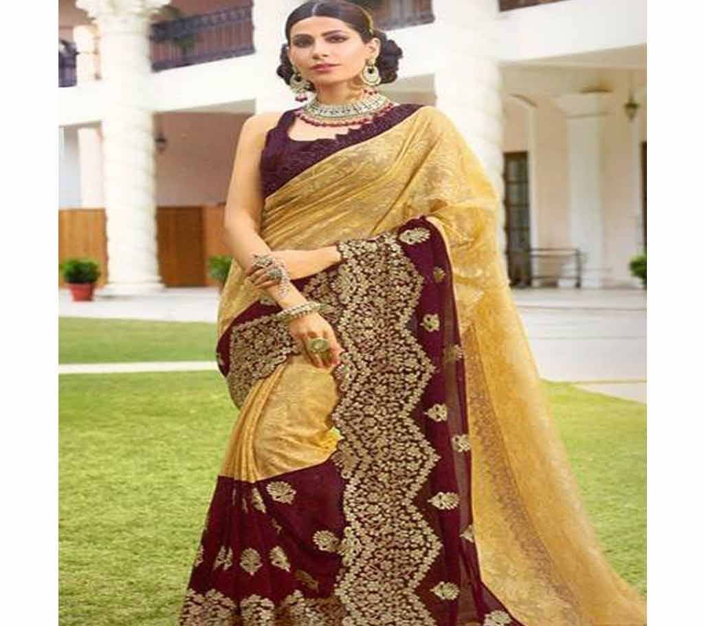 Georgette and embroidery work Saree ssc-732