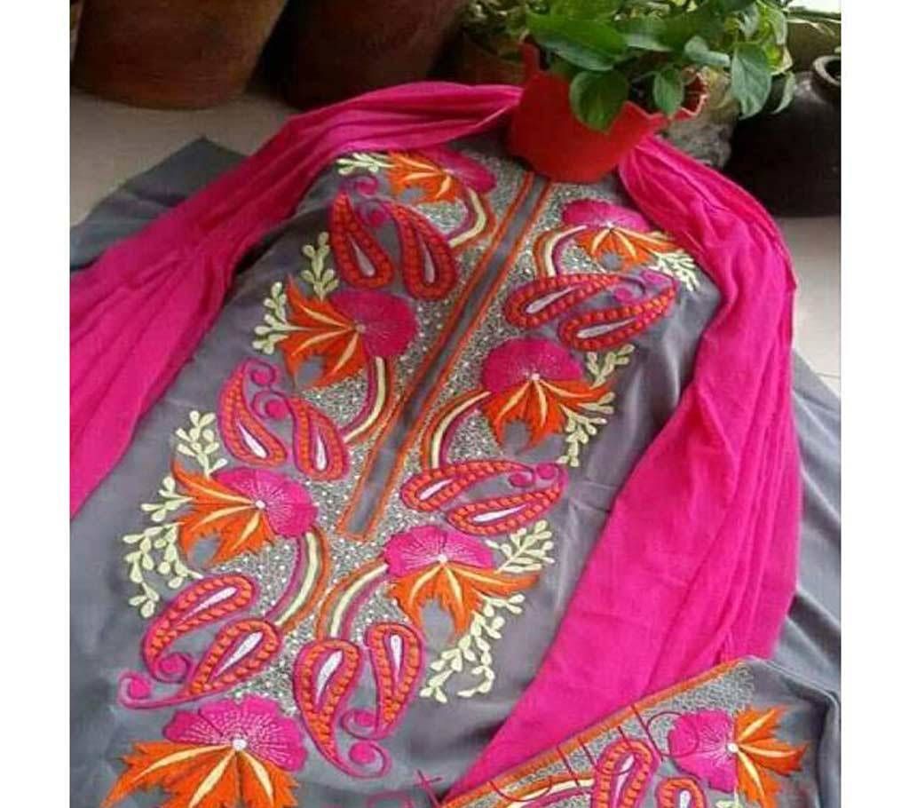 un stitched cotton kameez and orna- 2 pieces 