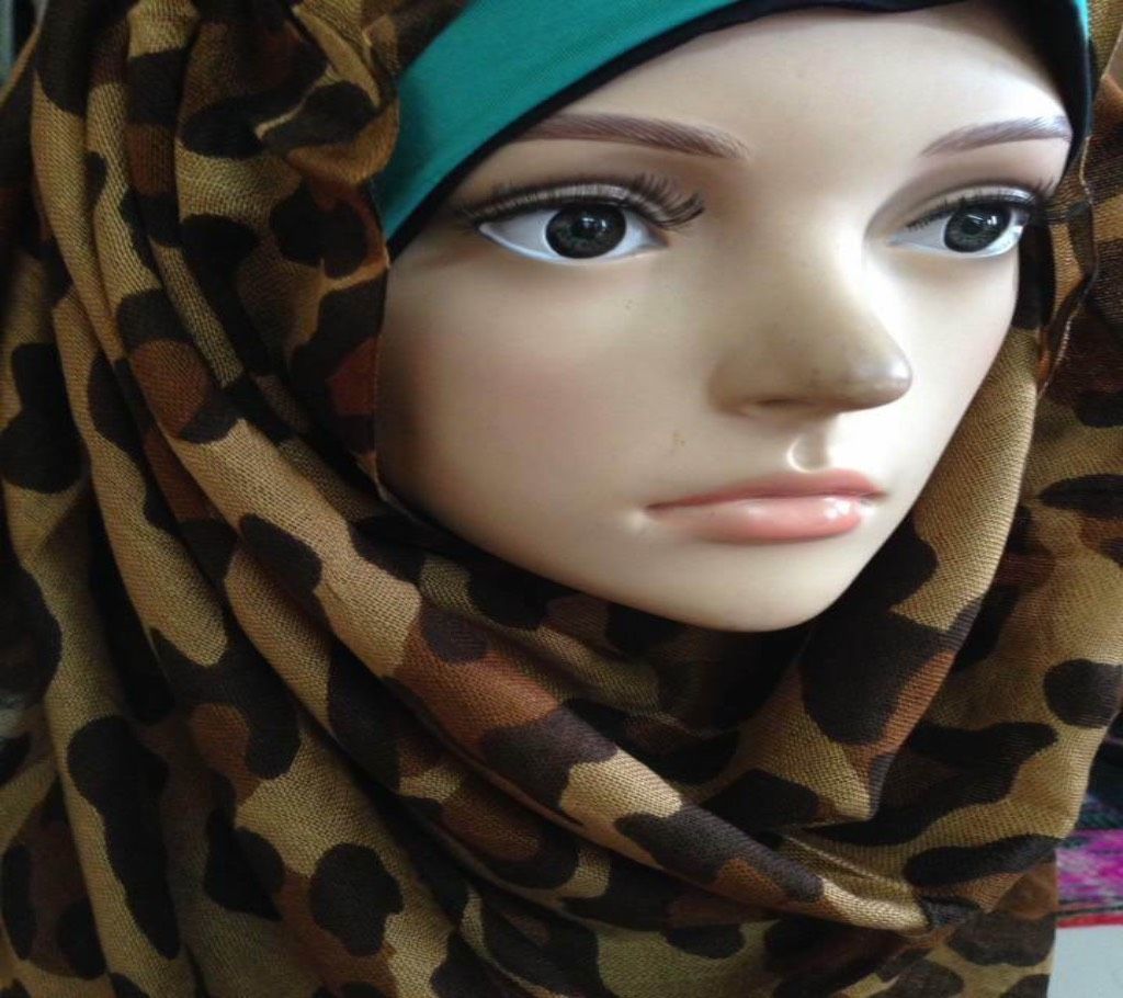 Leopard design cotton pashmina hijab