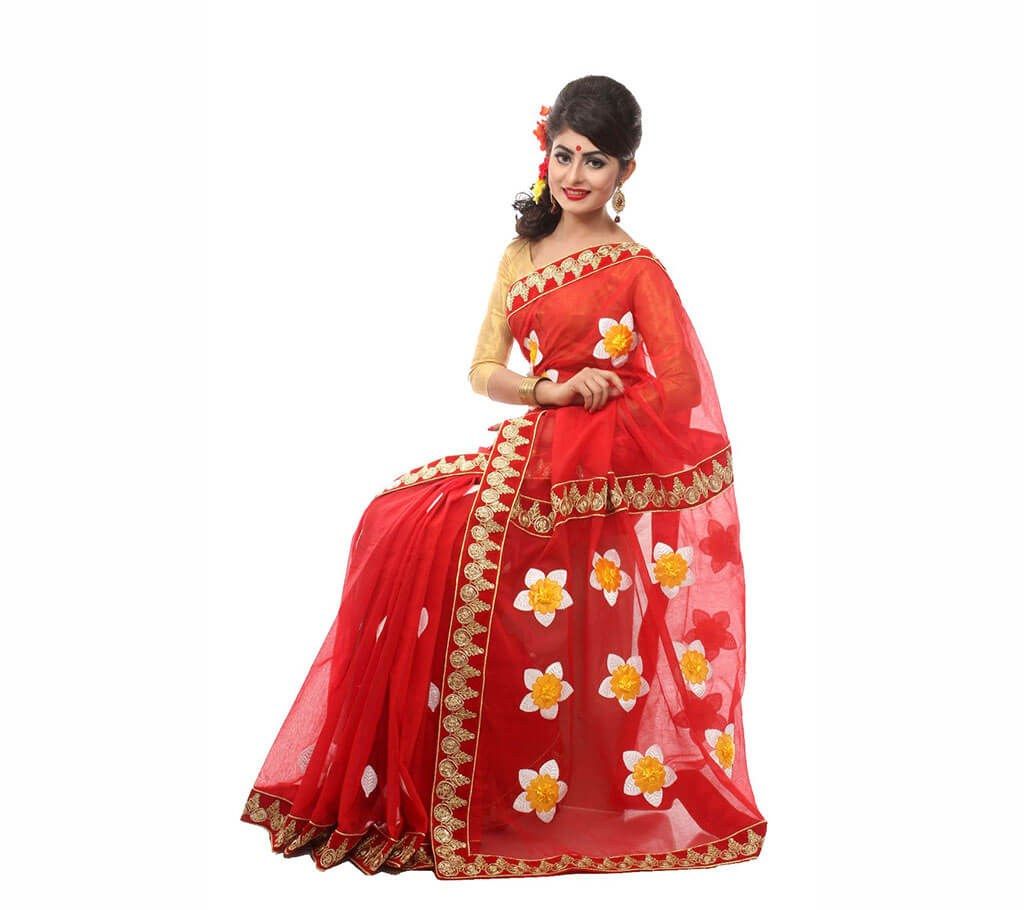 Dhakai Jamdani Hand Applique sharee 