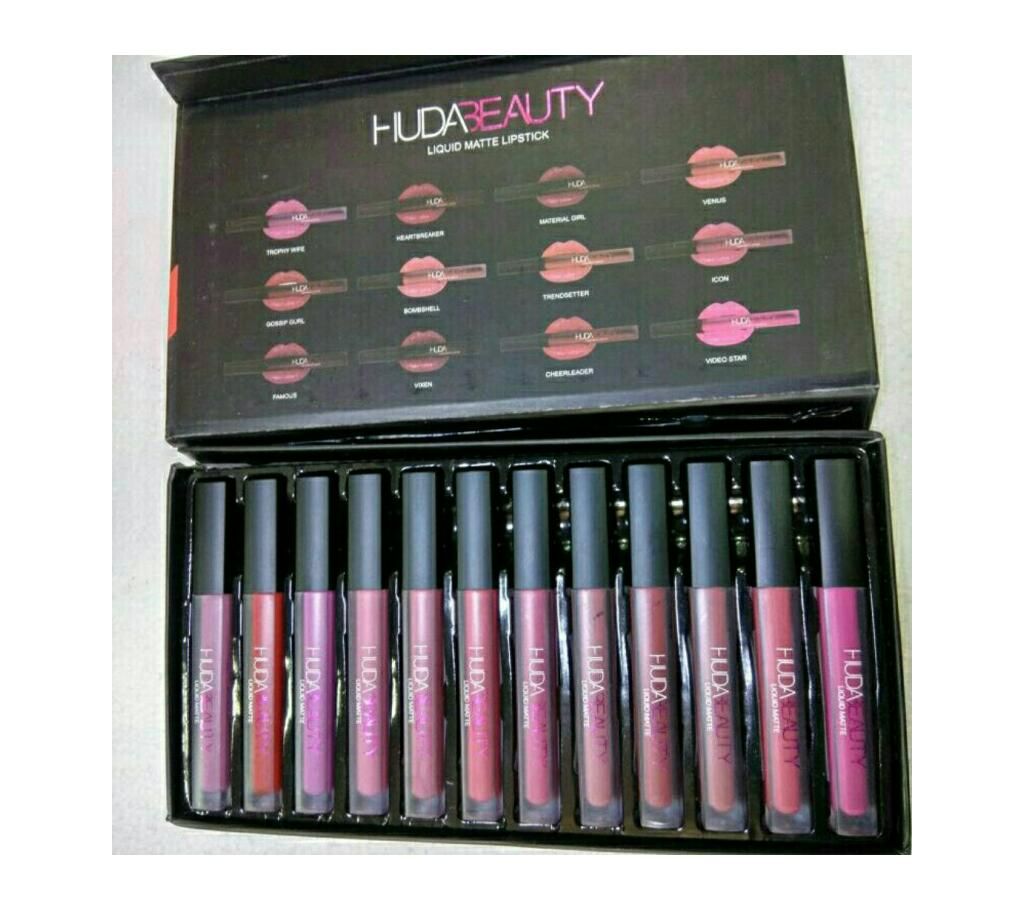 Huda Beauty Lipstick 12 colour USA