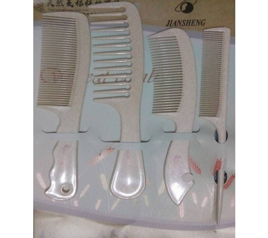 Jiansheng Beige Comb Set Of 4