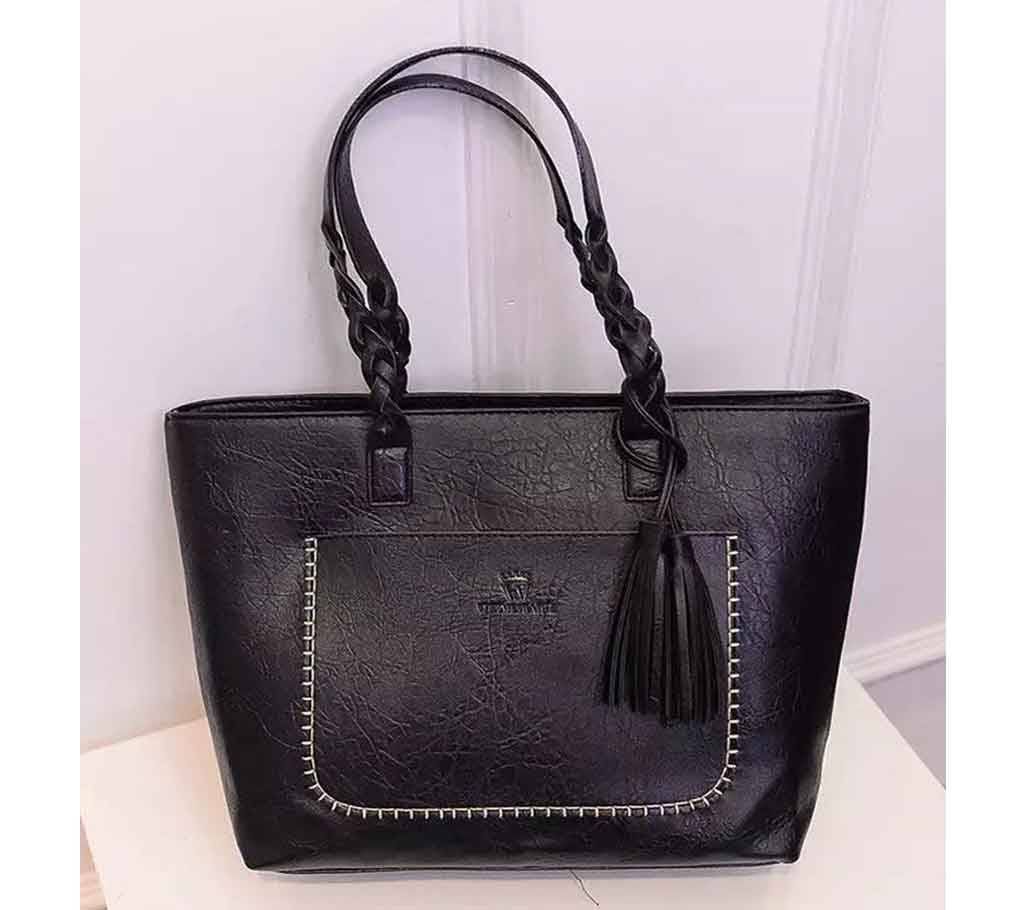 Women New Design Artifical Leather Sidebag Handbag (1834 Black)