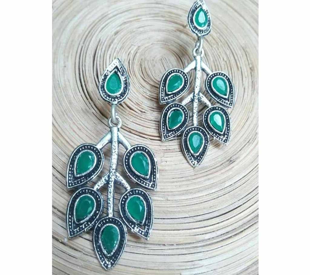 indian joypuri silver earring