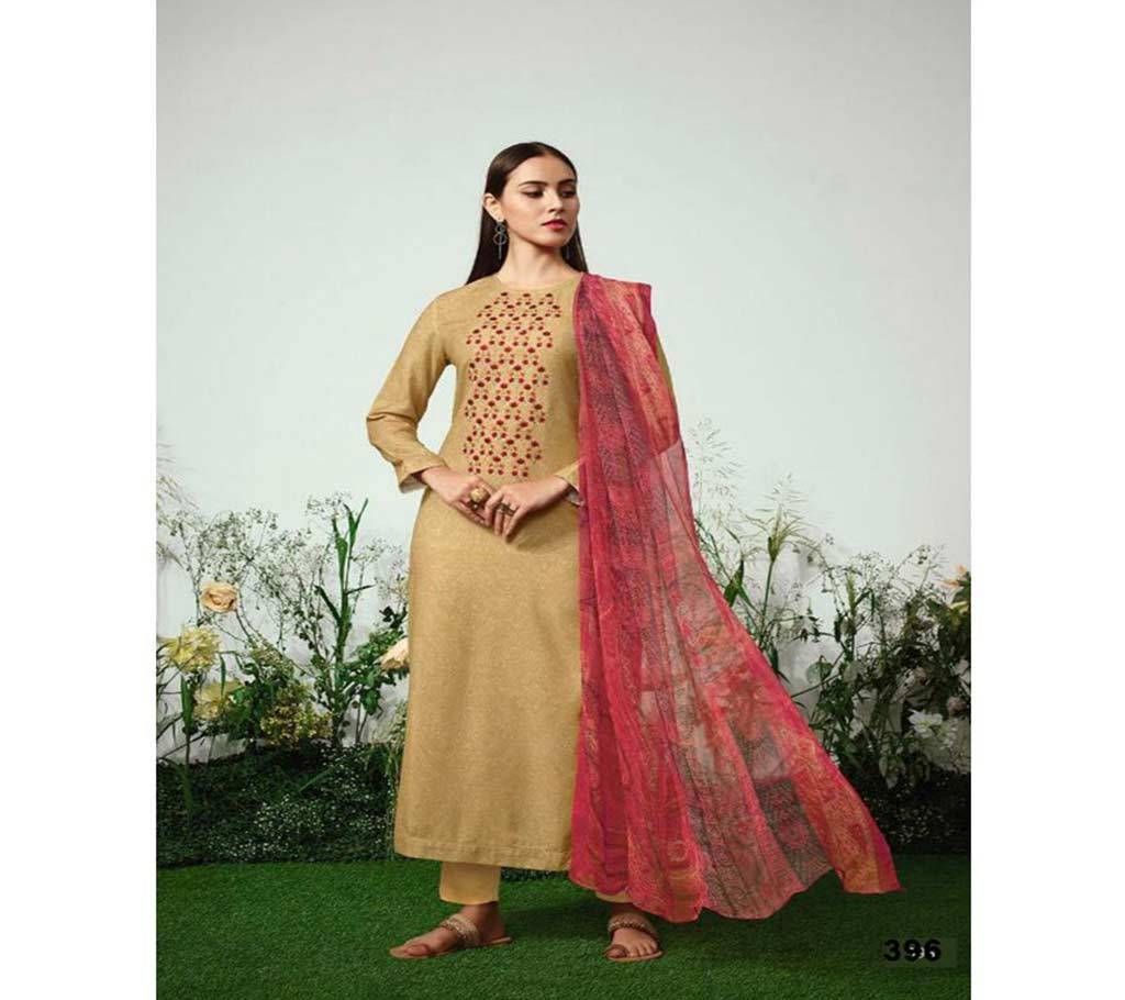 Itrana Harmony - 396 Unstitched Cotton Three-piece