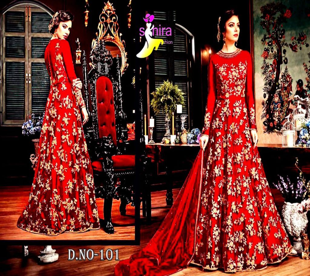 Indian weightless Georgette Embroidery GownFor women