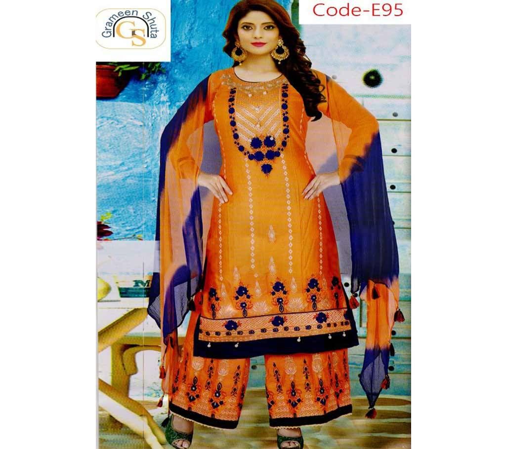Unstitched Slave Cotton Three Piece