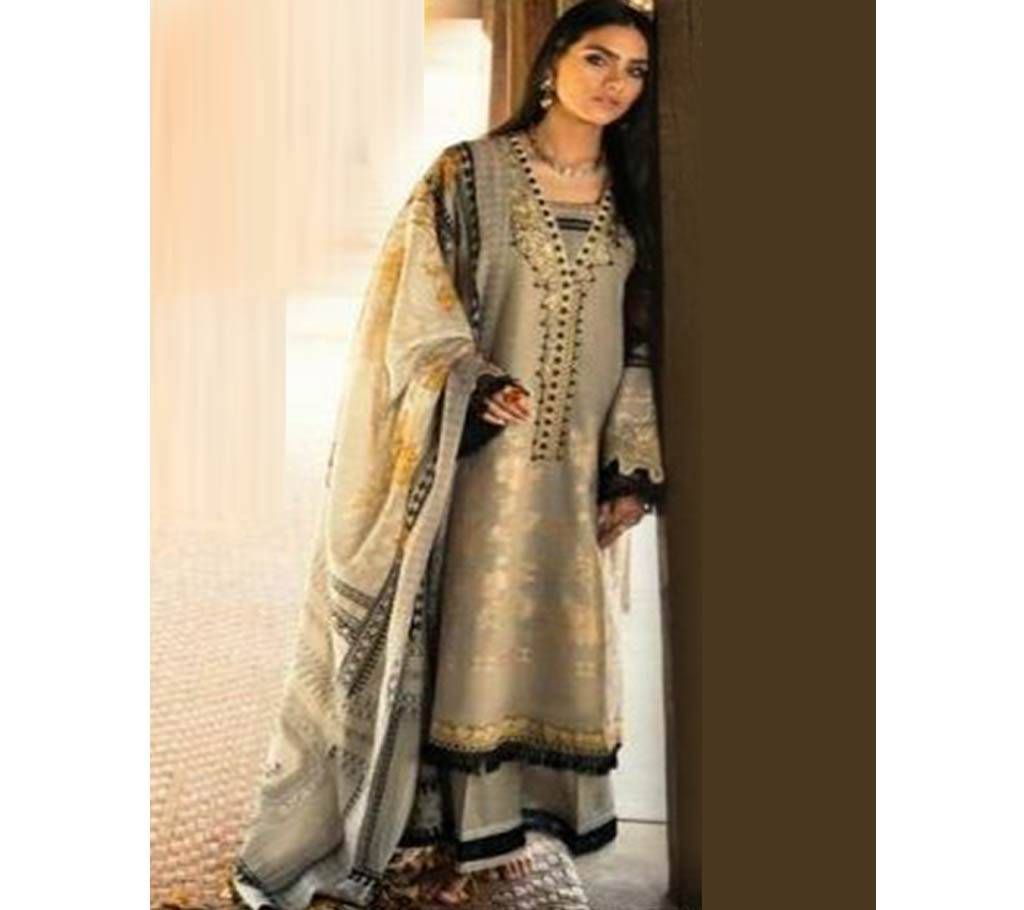 Deepsy Elan Silk Salwar Suits Light Umber with Multi Color